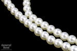 4mm White Luster Glass Pearl #GPA010-General Bead