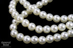 8mm White Luster Glass Pearl #GPC010-General Bead