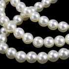 7mm White Luster Glass Pearl (300 Pcs) #GPH010-General Bead