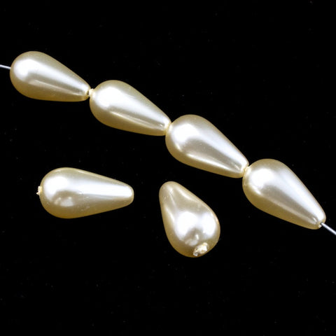 8mm x 15mm Cultura Glass Pearl Teardrop #GPB002-General Bead