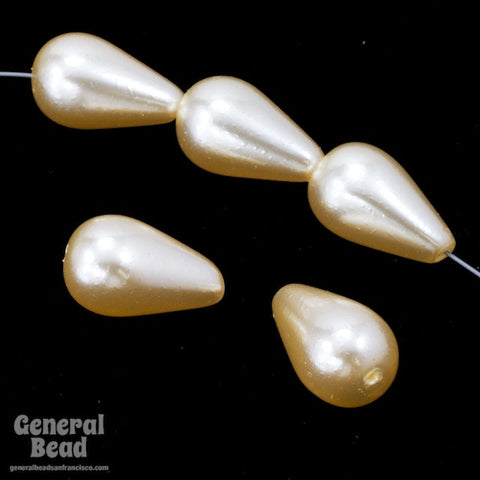 11mm x 18mm Cultura Glass Pearl Teardrop #GPC002-General Bead