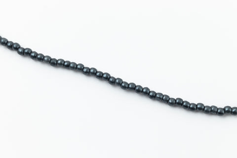 2mm Charcoal Czech Glass Pearl #GPF012