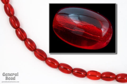 5mm x 8mm Ruby Oval Bead-General Bead