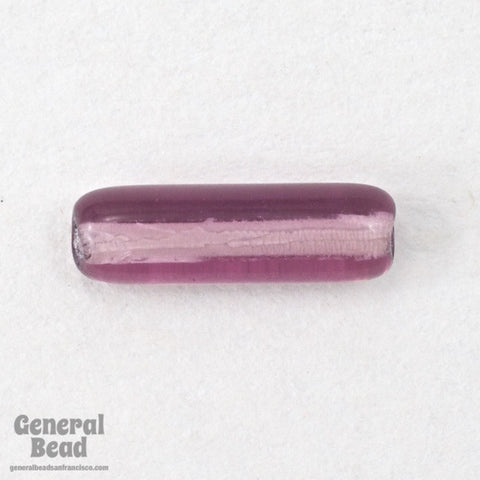 14mm Transparent Amethyst Tube Bead-General Bead