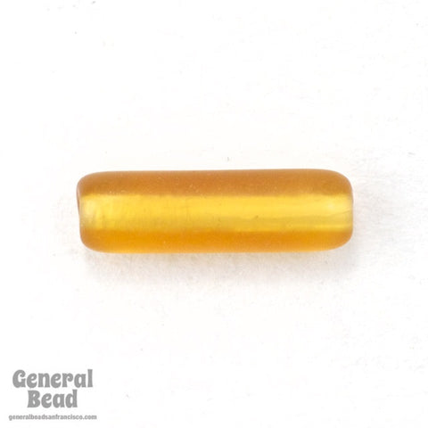 14mm Matte Topaz Tube Bead-General Bead
