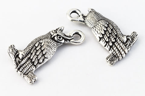 22mm Antique Silver Tierracast Pewter Owl Charm #HALLOW002-General Bead