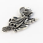 19mm Antique Silver Tierracast Pewter Flying Witch Charm #HALLOW005-General Bead