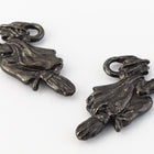 19mm Black Tierracast Pewter Flying Witch Charm #HALLOW005B-General Bead