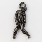 26mm Black Tierracast Pewter Zombie Charm #HALLOW007B-General Bead
