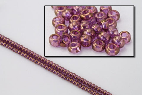 11/0 Gold Luster Lavender Japanese Seed Bead (20 gm) #HAM071-General Bead