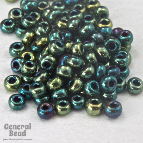 11/0 Metallic Medium Green Iris Japanese Seed Bead-General Bead