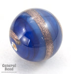 14mm Blue/Bronze Swirl Lampwork Bead #HCC028-General Bead