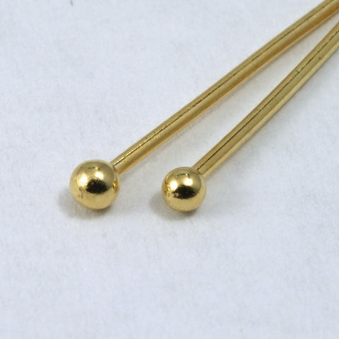 1.5" 24 Gauge Gold Filled Head Pin with Ball #BGE014-General Bead