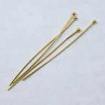 1.5" 24 Gauge Gold Filled Head Pin with Ball #BGE014-General Bead