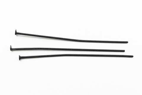 1.5" 24 Gauge Matte Black Head Pin #HPH019