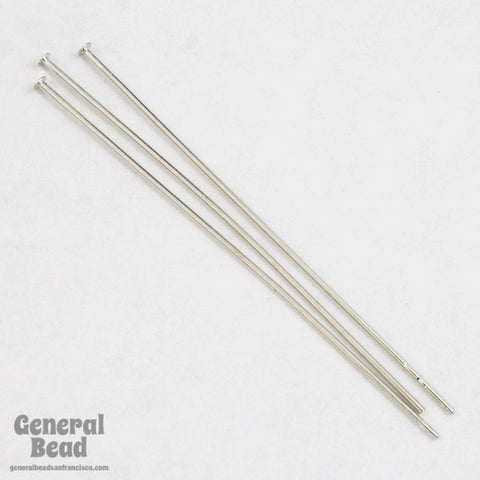 2 Inch Sterling Silver 24 Gauge Head Pin #BSE014-General Bead