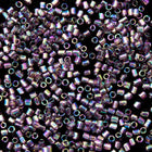 15/0 Transparent Dark Mauve AB Hex Seed Bead-General Bead