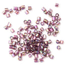 15/0 Transparent Dark Mauve AB Hex Seed Bead-General Bead
