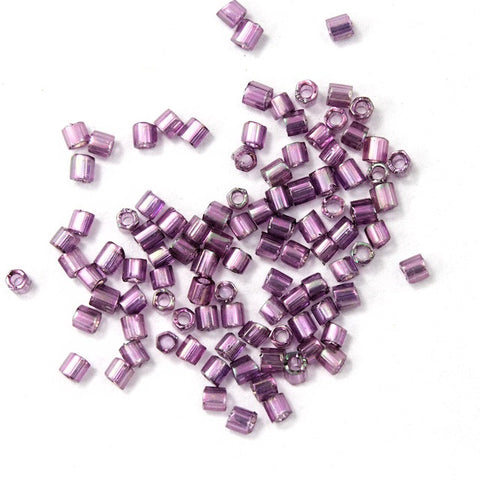 15/0 Gold Luster Lilac Hex Seed Bead-General Bead