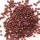 15/0 Gold Luster Burgundy Hex Seed Bead-General Bead