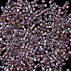 15/0 Opaque Plum AB Hex Seed Bead-General Bead
