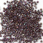 15/0 Opaque Plum AB Hex Seed Bead-General Bead