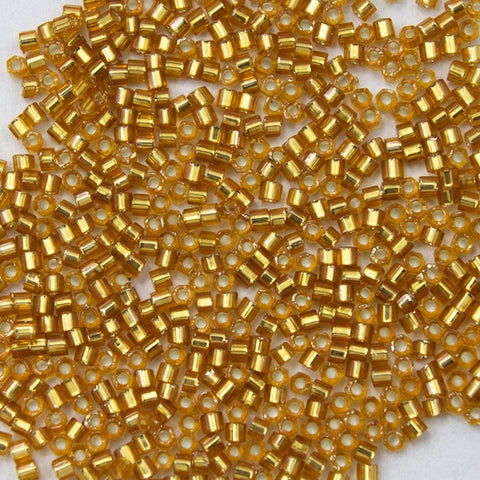 15/0 Silver Lined Dark Gold Hex Seed Bead-General Bead