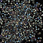 15/0 Metallic Green Iris Hex Seed Bead-General Bead