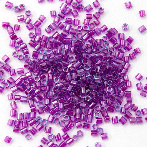 15/0 Fuchsia Lined Blue Hex Seed Bead-General Bead