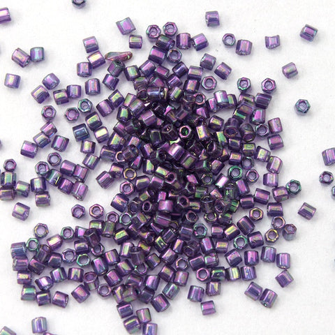 15/0 Gold Luster Dark Lilac Hex Seed Bead-General Bead
