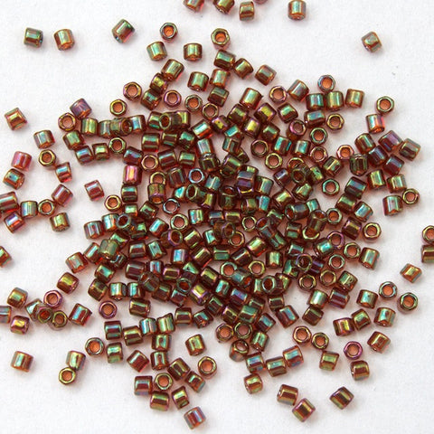 15/0 Gold Luster Red Hex Seed Bead-General Bead