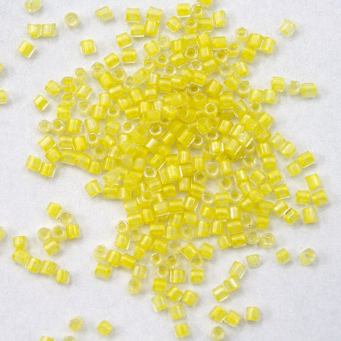 15/0 Transparent Yellow AB Hex Seed Bead-General Bead
