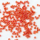 15/0 Transparent Fire Orange AB Hex Seed Bead-General Bead
