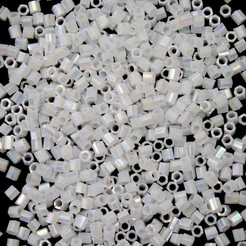 15/0 Snow White AB Hex Seed Bead-General Bead