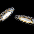 40mm x 10mm Black/Gold Tapered Tube Bead #IGA003-General Bead
