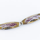 40mm x 10mm Bronze/Silver Tapered Tube Bead #IGA004-General Bead