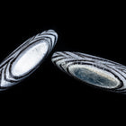 40mm x 10mm Silver/Black Tapered Tube Bead #IGB001-General Bead