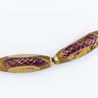 40mm x 10mm Bronze/Red Tapered Tube Bead #IGB004-General Bead