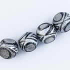 14mm Silver/Black Round Glass Bead #IGB005-General Bead