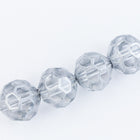 14mm Silver Round Glass Windowpane Bead #IGB006-General Bead