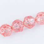 14mm Pink Round Glass Windowpane Bead #IGD006-General Bead