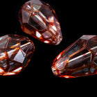 14mm x 9mm Dark Red Teardrop Glass Windowpane Bead #IG0J07-General Bead