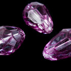 14mm x 9mm Purple Teardrop Glass Windowpane Bead #IGE007-General Bead