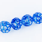 14mm Capri Round Glass Windowpane Bead #IGG006-General Bead