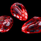 14mm x 9mm Red Teardrop Glass Windowpane Bead #IGD007-General Bead