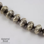 8mm x 10mm Indian Sterling Rondelle #ISA006-General Bead