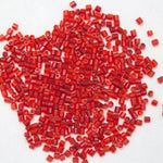 Size 1/2 Transparent Ruby Japanese Bugle (10 Gm, 40 Gm, 1/2 Kilo) #JAA002-General Bead