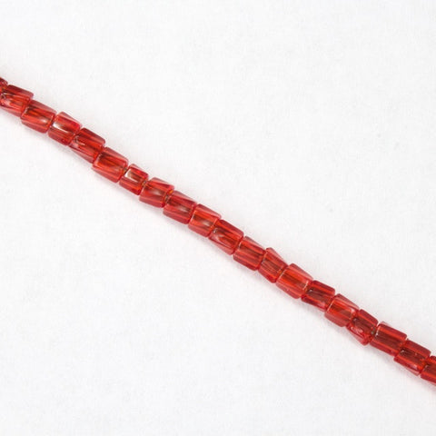 10/0 Transparent Cranberry Twist Hex Seed Bead-General Bead