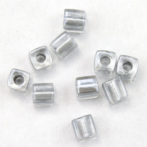 3mm Pewter/Crystal Cube Bead-General Bead