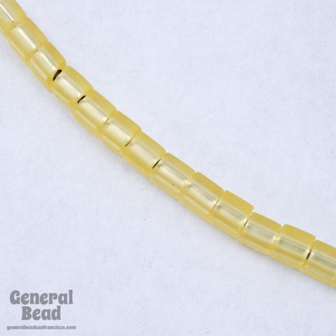 3mm Matte Silver Lined Gold Cube Bead-General Bead